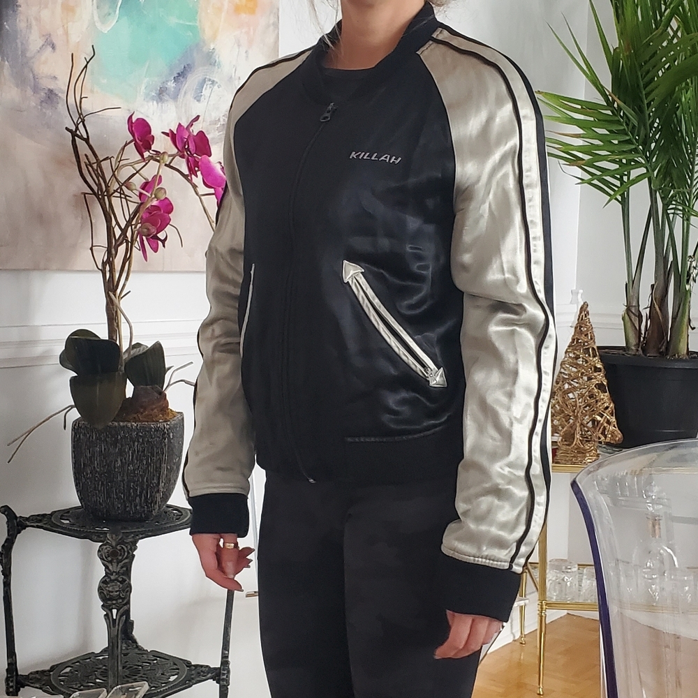 Vintage Killah Miss Sixty Varcity Track Bomber Satin Jacket - Picture 8 of 13